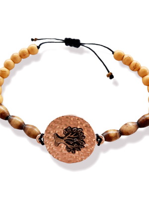 Bracelet with Howlite and Olive Design