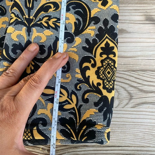 Ticket high-waisted elastic skirt like new, gray and yellow, size L