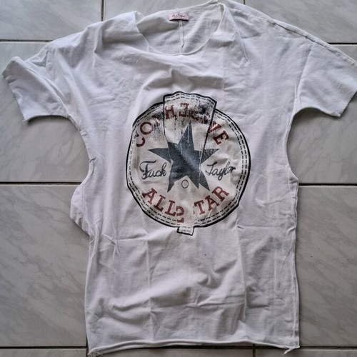 All Star summer blouse used, with pockets, white, size L