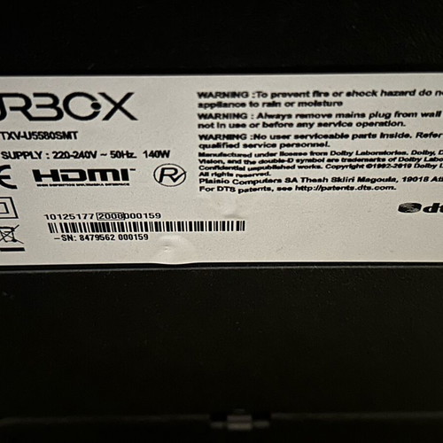 Turbo-X Smart TV 55” like new