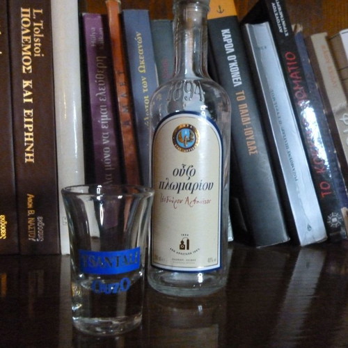 Tsantali ouzo shot glass like new, glass 6.5 cm