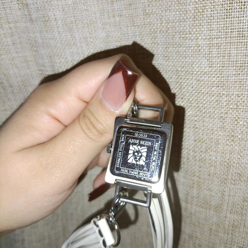 Anne Klein women's watch used with white leather strap