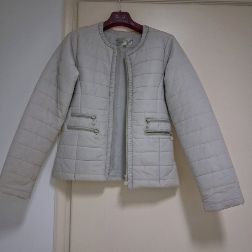 Women's quilted jacket Piazza Italia size M like new, silver