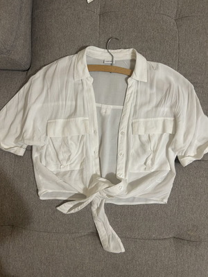 Lascana summer blouse, white, size S/M