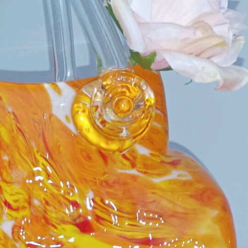 Glass decorative vase in bag shape like new, Art Glass Murano style