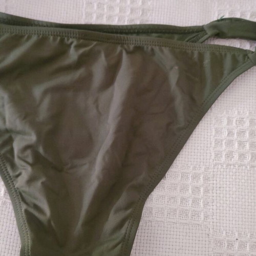 Khaki bikini set like new, medium top and small bottom
