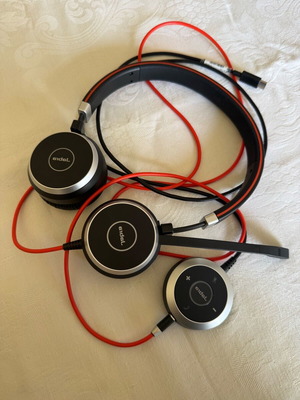 Jabra Evolve 40 MS Duo (USB) headphones like new, ideal for remote work