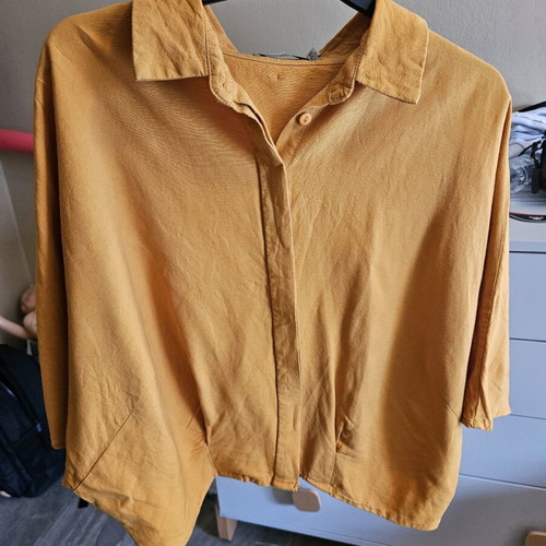 Attrattivo linen shirt new small mustard