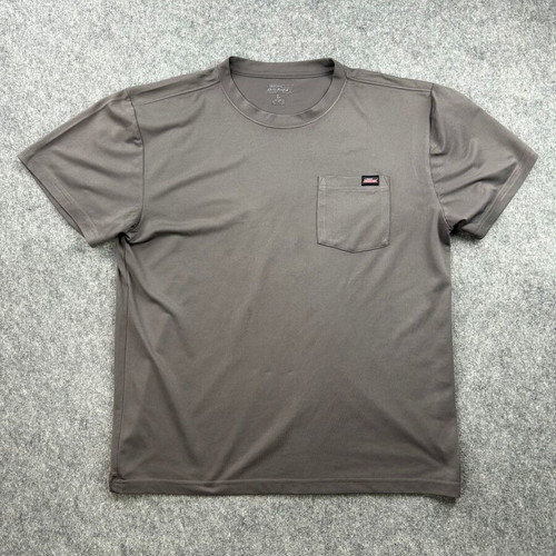 Dickies men's T-shirt Large grey polyester oversized
