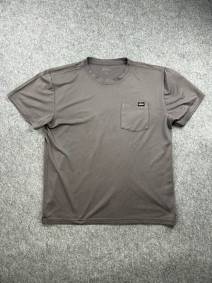Dickies men's T-shirt Large grey polyester oversized