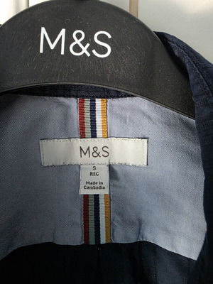 M&S men's short-sleeve shirt, size S