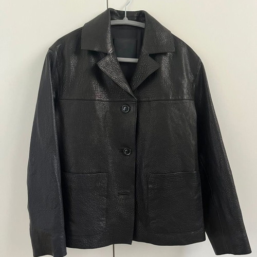 Massimo Dutti Sheep Leather Jacket like new, black, size S