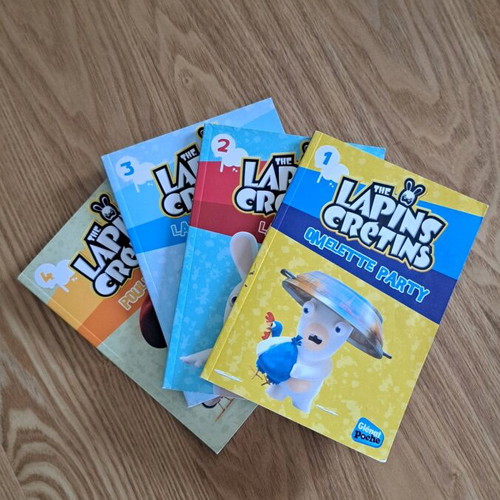 The Lapin Crétins 4 books like new, French
