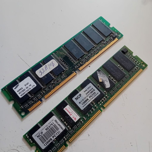 SDR SDRAM memory 128MB pack of 2 used