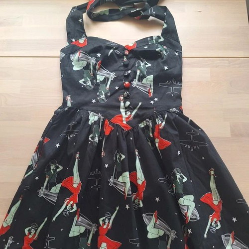 Hell Bunny Pin-up Halter Dress Size S like new