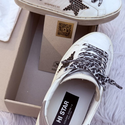 Golden Goose Hi Star leather trainers like new, size 39, white