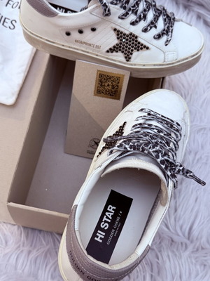 Golden Goose Hi Star leather trainers like new, size 39, white