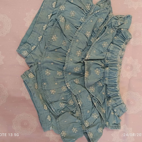 Mayoral denim shorts for girl with long denim gift