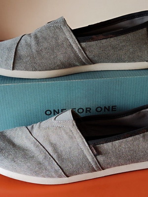 TOMS Classic casual shoes, Frost Grey Chambray, size 45