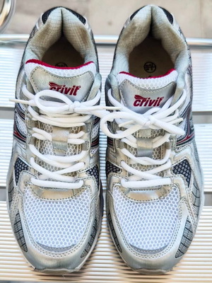 Crivit Sports Running Shoes New, White and Gray, Size 42