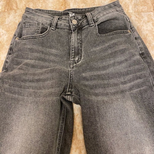 Barrel jeans like new, size S, black and grey