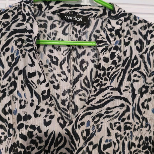 Blouse shirt with colorful print, new, size S
