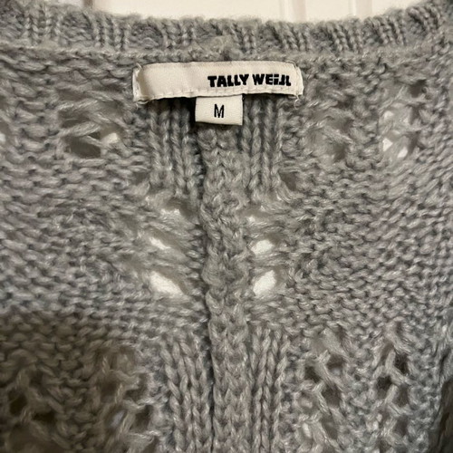 Tally Weil knit sweater used, size M, blue-gray