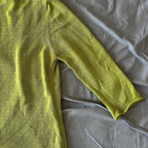 Albertini knitted twin set lime green, large