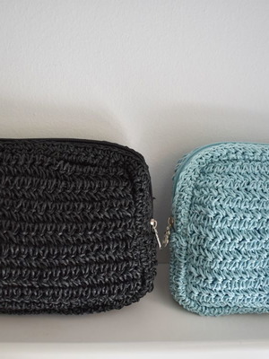 Knitted toiletry bag new for travel and beach by Apivita