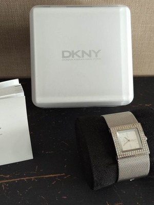 DKNY stainless steel watch like new with crystals women's