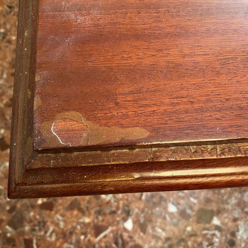Wooden coffee tables set used with curved legs, two pieces
