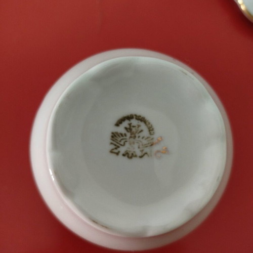 Moritz Zdekauer sugar bowl like new with floral decoration and gold details