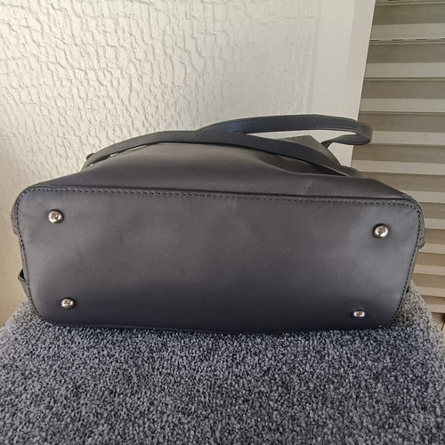 David Jones gray shoulder bag used with decorative wear