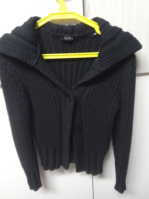 Toi&Moi black knitted cardigan used, 50% wool