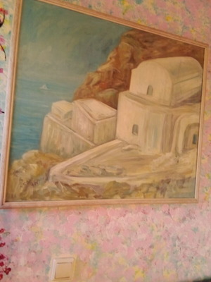Painting 73/84 with wooden frame like new