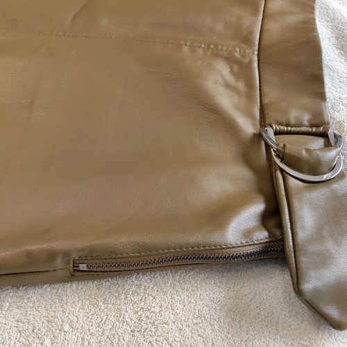 Zara eco leather green skirt, size M