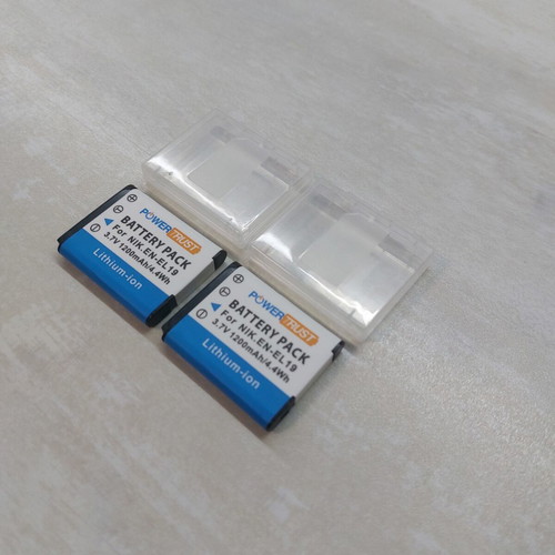 PowerTrust EN-EL19 battery pack for Nikon Coolpix, new, 2 pcs