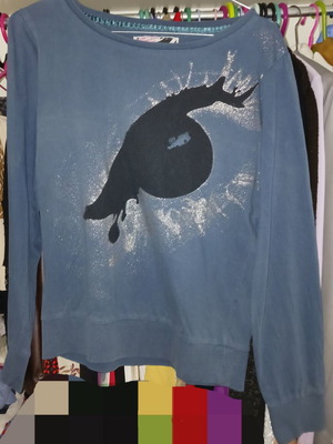 Sprider Aggressive women's long-sleeve shirt like new, blue and black