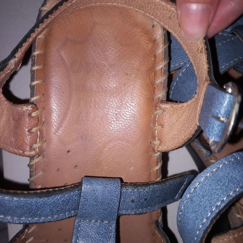Ovvio leather anatomical sandals size 36 used, blue