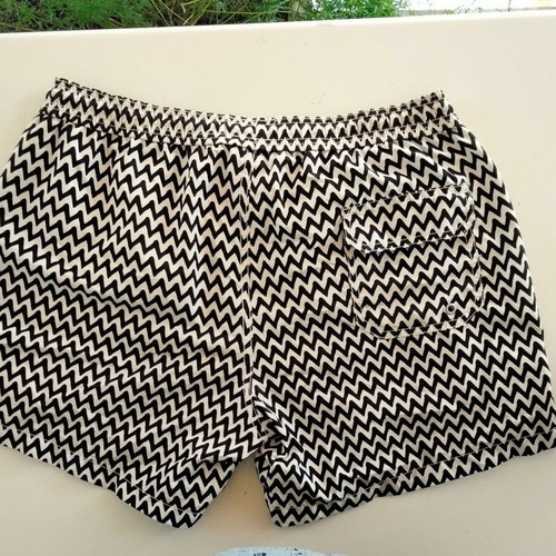 PCP Clothing men's swim shorts size L like new, black and white