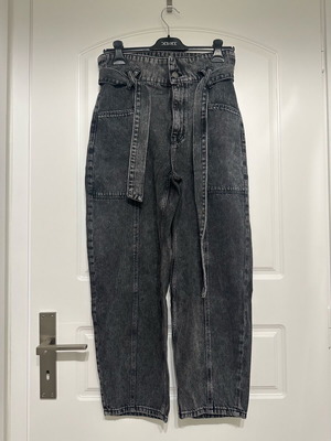 Bershka high-waisted jeans like new, anthracite