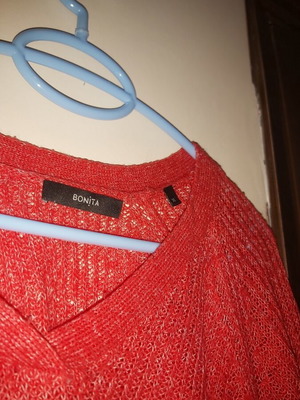 Plus size knitted sweater red XL like new