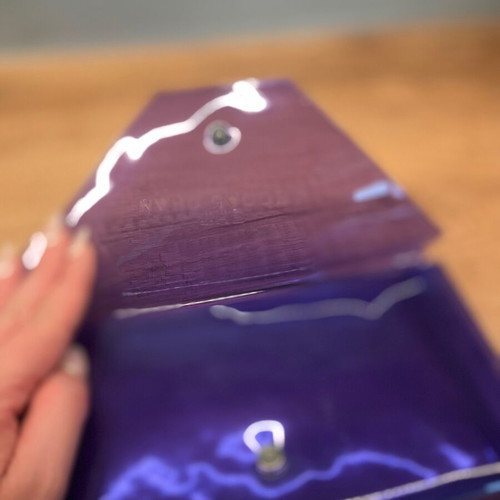 Marc Jacobs purple transparent pouch clutch new