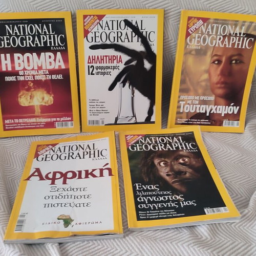 National Geographic magazine collection, 5 selected issues