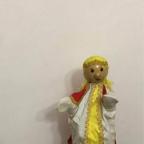 Hand puppet princess used, handmade from Czechia and France