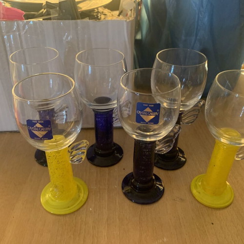 Vintage liqueur glasses set like new