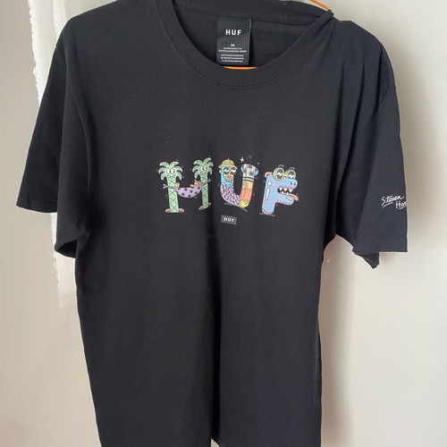 HUF T-shirt medium like new, black cotton