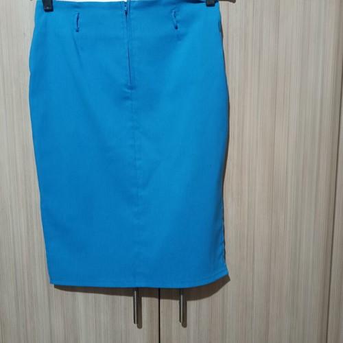 G&M skirt with side slit, blue, size S/M