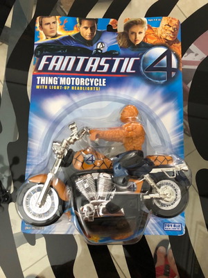 Thing Motorcycle καινούργιο με φωτιζόμενα φώτα, Fantastic Four 2005 Toybiz
