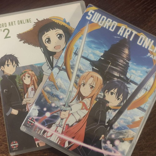 Sword Art Online DVD parts 1 and 2 used, English subtitles